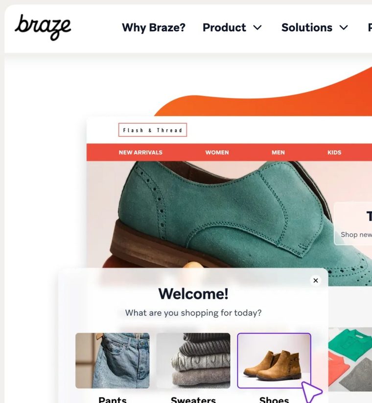 Overlapping on-site pop-up and messaging variants