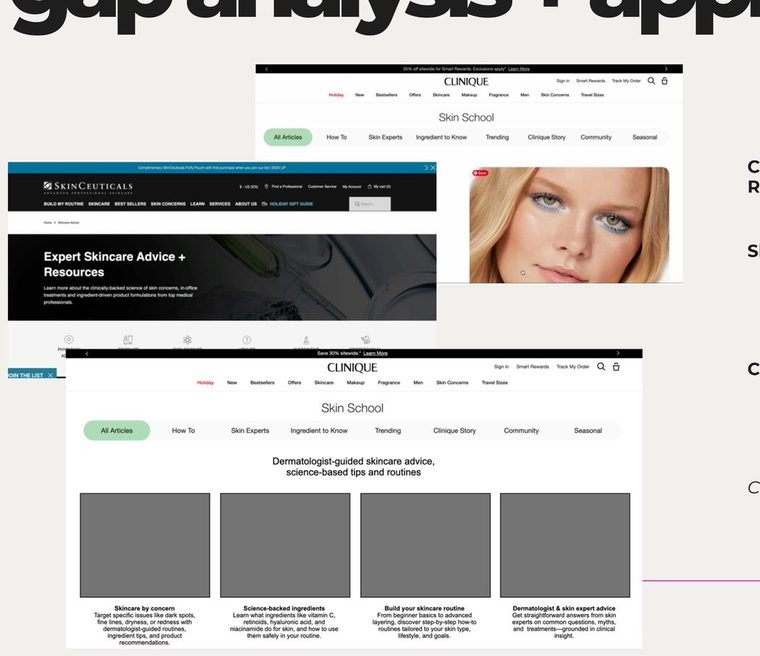 Content system comparison and restructure mock